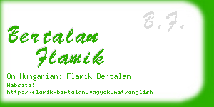 bertalan flamik business card